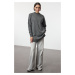 Trendyol Anthracite Glittery Long Knitted Sweater