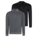 DOUBLE SET V4007 DEWBERRY MEN'S SWEATSHIRT-BLACK-ANTHRACITE