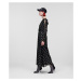 Šaty Karl Lagerfeld Metallic Monogram Dress Čierna