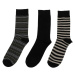 Polaris BEIGE LN 3 LU SKT-M 3PR Men's Black Socks