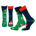 STEVEN Vánoční ponožky Steven-136-133 KL133-tm.modrá
