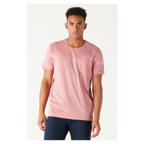 AC&Co / Altınyıldız Classics pánske tričko so sušenou ružou slim fit slim fit 100% bavlna Crew v
