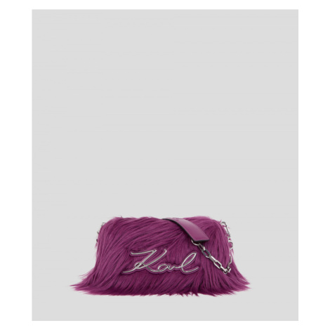 Kabelka Karl Lagerfeld K/Signature Soft Shb Faux Fur Ružová