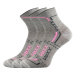 Voxx Franz 03 Unisex športové ponožky - 3 páry BM000000640200101266 svetlo šedá/ružová