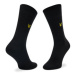Lyle & Scott Súprava 3 párov vysokých pánskych ponožiek Angus LS-SK-500 Čierna