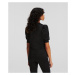 Mikina Karl Lagerfeld Fashion Lurex Sweatshirt Čierna