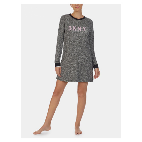 Šedá žíhaná nočná košeľa DKNY
