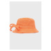 Bavlnený klobúk Levi's oranžová farba, bavlnený