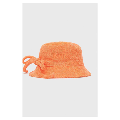 Bavlnený klobúk Levi's oranžová farba, bavlnený Levi´s