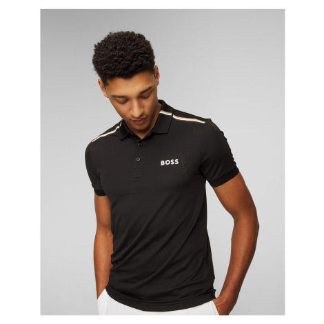 Pánske čierne Polo Tričko Boss X Matteo Berrettini Patteo Hugo Boss