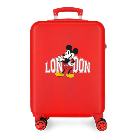 Disney Detský kabínový kufor - Mickey trip to London 55 cm - 34L - červený