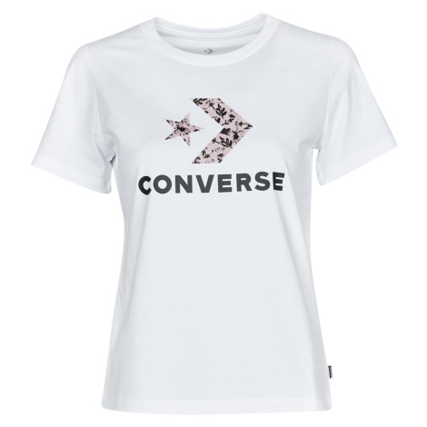 Converse  STAR CHEVRON HYBRID FLOWER INFILL CLASSIC TEE  Tričká s krátkym rukávom Biela