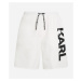 Plavky Karl Lagerfeld Karl Logo Long Boardshorts White