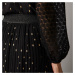 Blancheporte Krátka plisovaná sukňa z voálu čierna/zlatá