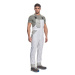 Cerva Montrose Pánske pracovné nohavice s trakmi 03020377 biela/sivá
