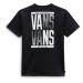 VANS-OFF THE WALL STACKED TYPED SS TEE-BLACK Čierna