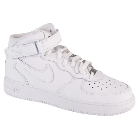 BIELE DÁMSKE KOŽENÉ TENISKY NIKE AIR FORCE 1 MID GS DH2933-111