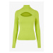 Women's turtleneck with long sleeves - yellow