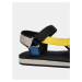 Pull&Bear Sandále  modrá denim / žltá / oranžová / čierna