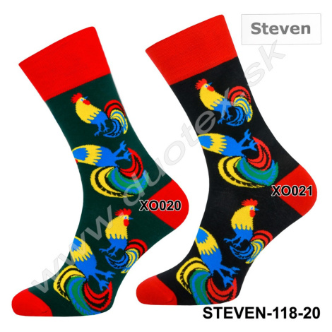 STEVEN Pánske ponožky Steven-118P-020 XO021-čierna