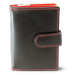 Čiernočervená dámska kožená peňaženka so zápinkou 511-8313-60/31