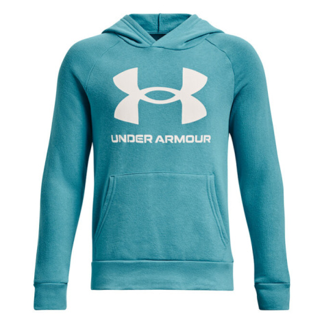 Under Armour Mikina UA Rival Fleece Hoodie 1357585 Zelená Relaxed Fit