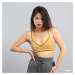 Top Puma V-Neck Velour Crop Top Yellow