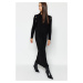 Trendyol Black Regular Cut Long Knitwear Dress