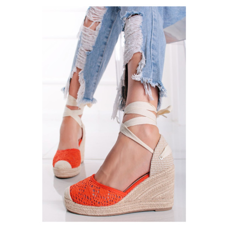Oranžové platformové sandále May Ideal