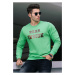 Madmext Green Printed Crewneck Sweatshirt 4751