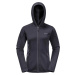 Čierna dámska fleecová bunda s kapucňou Jack Wolfskin Baiselberg Hooded FZ W 1710771-1388