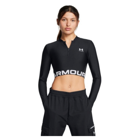 Under Armour Dámsky top HeatGear Rib 1/4 Zip LS Black  XSXS