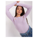 Light purple fitted classic sweater