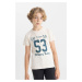 DEFACTO Boy's Crew Neck Printed Short Sleeve T-Shirt