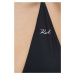 Plavková podprsenka Karl Lagerfeld čierna farba, jemne vystužený košík