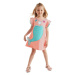 Denokids Mermaid Pink Girl's Summer Frilly Combed Cotton Dress