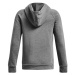 Under Armour RIVAL FLEECE HOODIE Chlapčenská mikina, tmavo sivá, veľkosť