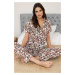 Trendyol Multicolored Leopard Pattern Knitted Pajamas Set