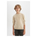 DEFACTO Boy's Crew Neck Knitwear Sweater