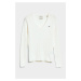 SVETER GANT STRETCH COTTON CABLE V-NECK EGGSHELL