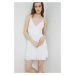 Šaty Hollister Co. biela farba, mini, áčkový strih