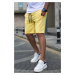 Madmext Yellow Men's Regular Fit Shorts 4842