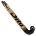 Hokejka CarboTec C85 na pozemný hokej pre skúsených hráčov low bow 85 % karbónu zlato-čierna