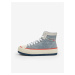 Light Blue Womens Ankle Sneakers with Suede Details Diesel - Men