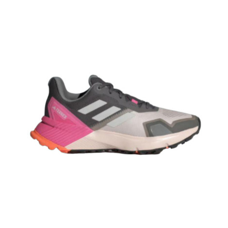 Dámska bežecká trailová obuv ADIDAS Terrex Soulstride putty mauve grey one pink fusion