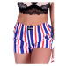 Women's shorts Emes stripes blue, red