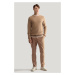 SVETER GANT COTTON PIQUE C-NECK DARK KHAKI