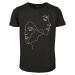 Children's single-breasted short-sleeved T-shirt black