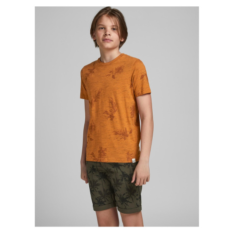 Orange Boys Patterned T-Shirt Jack & Jones Cali - Unisex