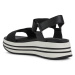 Sandále Geox Sandal Kency dámske, čierna farba, na platforme